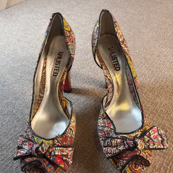 Unlisted Multicolor Patterned Women's Heels - Picture 2 of 5